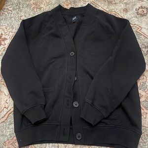 GAP Black Button-Front cardigan Jacket